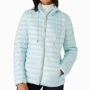 Kate Spade Packable Down Jacket Frosty Sky Blue